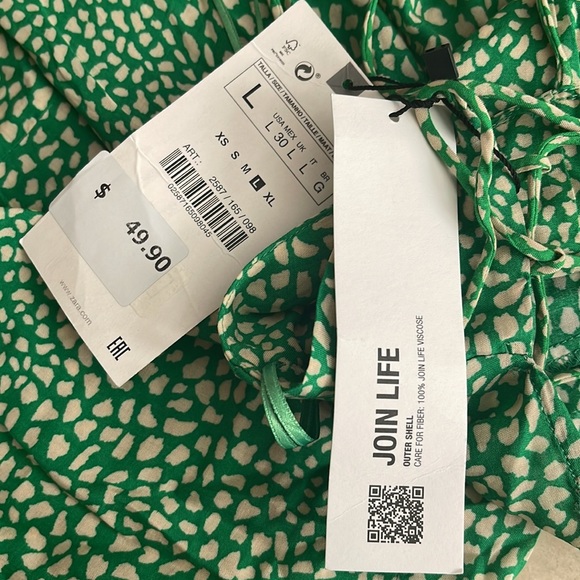 🤩SOLD 🤩NWT/ZARA MIDI Corset style print dress - Picture 9 of 12